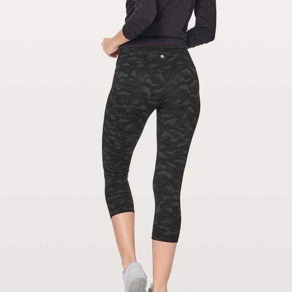 lululemon athletica Pants - Lululemon Align Crop *21" black camo 4